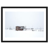 Barn in the winter snowscape thumbnail