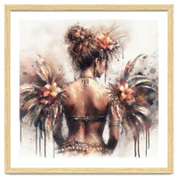 Ornate Floral Back Portrait