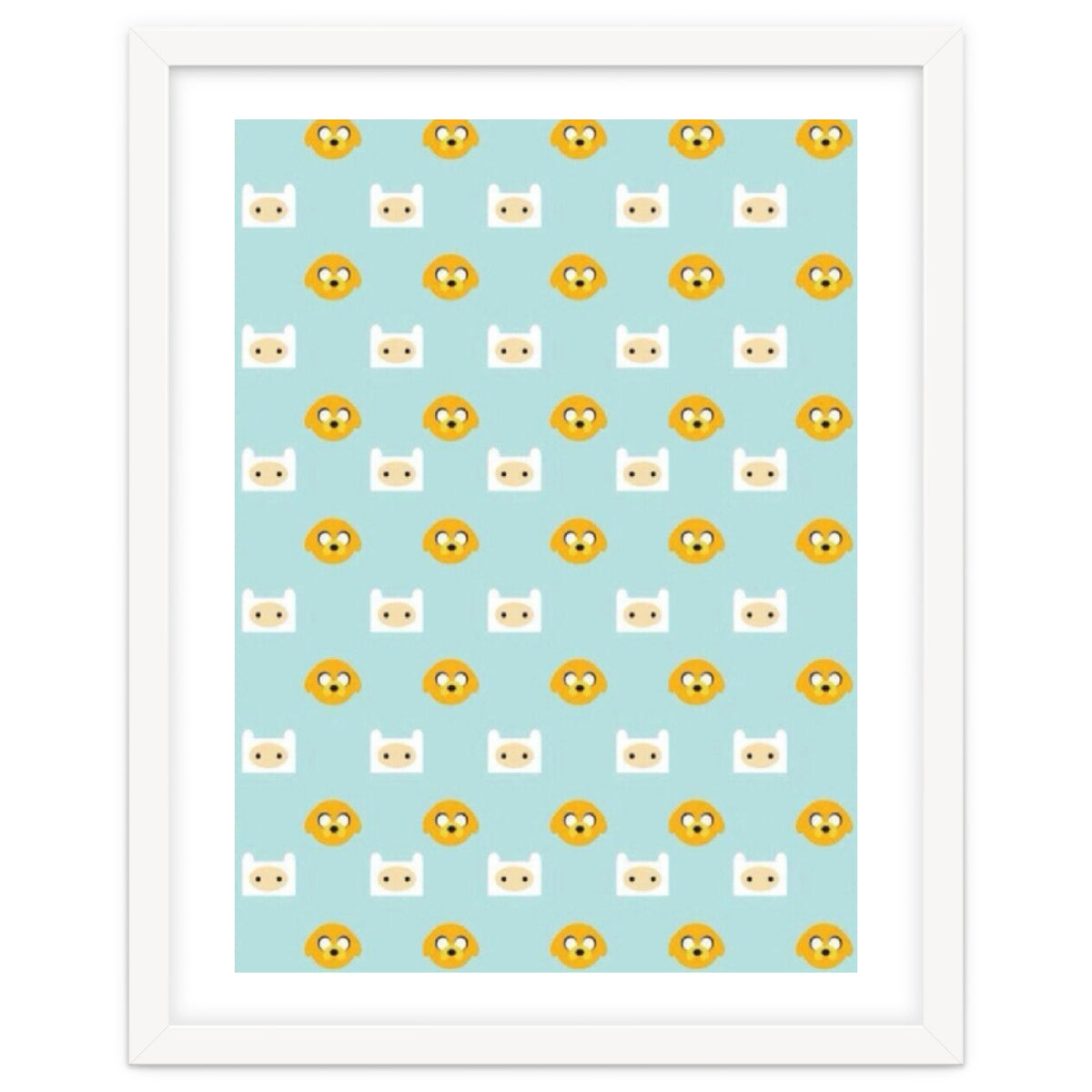 Minimalist Finn And Jake Seamless Cartoon Pattern