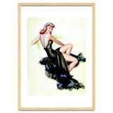 Pinup Girl Posing In Black Dress thumbnail