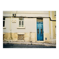 Lisbon Blue door on the street (Print Only)