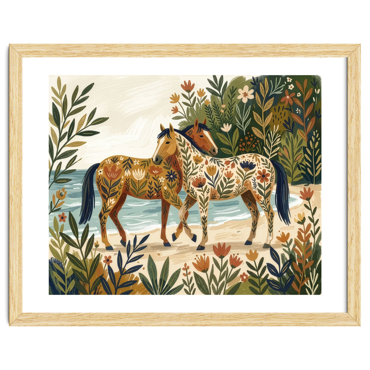 Horses In Blooming Paradise