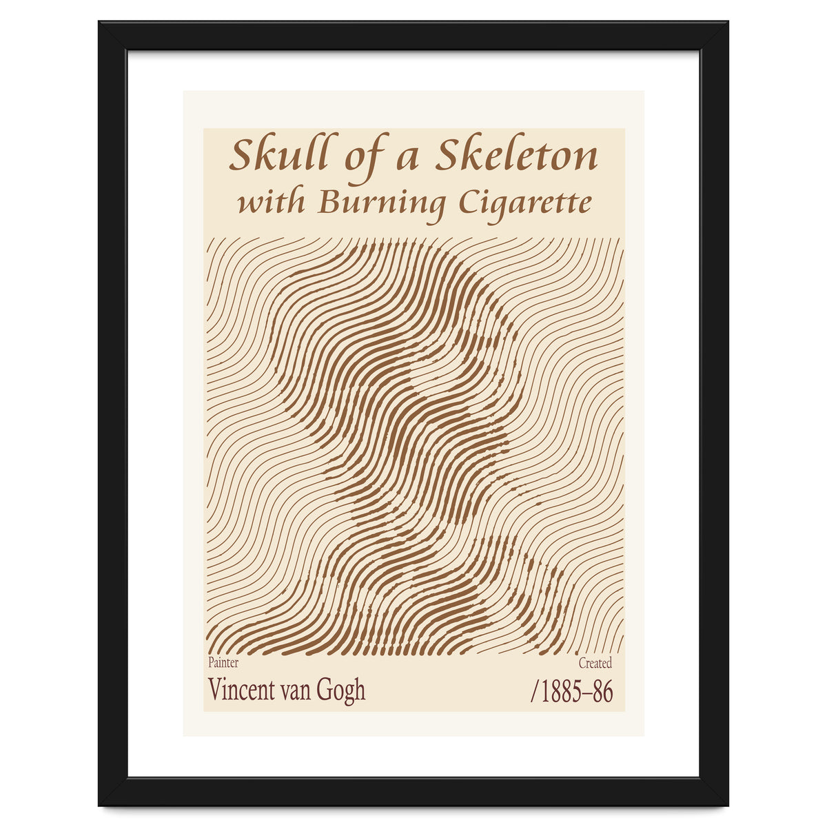 Skull of a Skeleton with Burning Cigarette - Vincent van Gogh (1885–86)