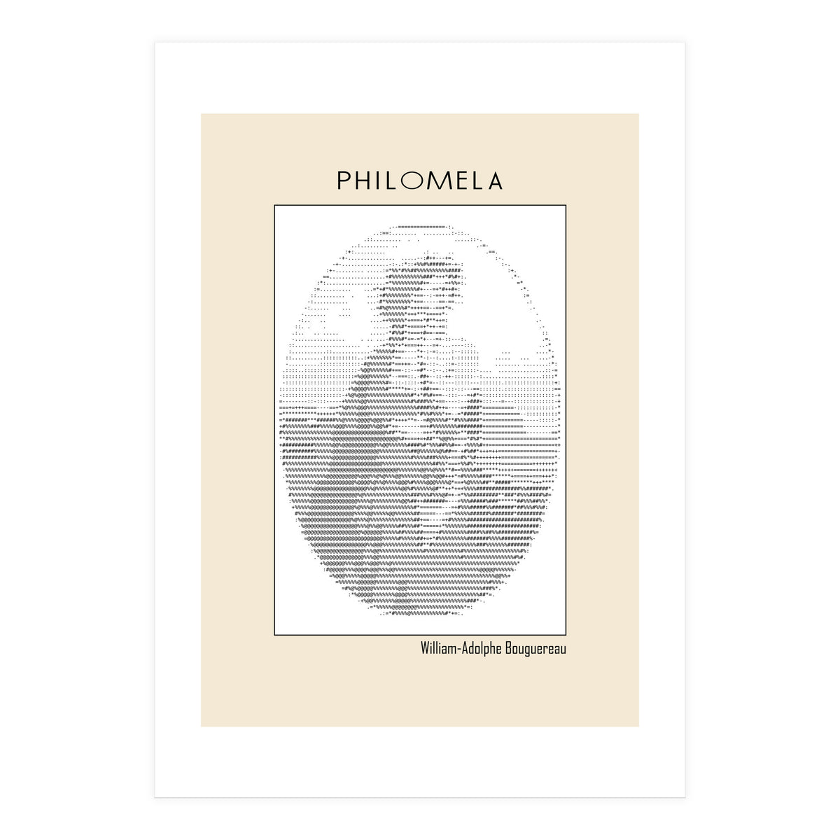 Philomela – William Adolphe Bouguereau (1861) – Ascii Art (Print Only)