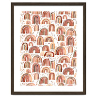 Cute Watercolor Rainbows Terracota