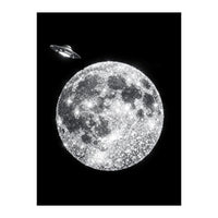 Diamond moon and UFO (Print Only)