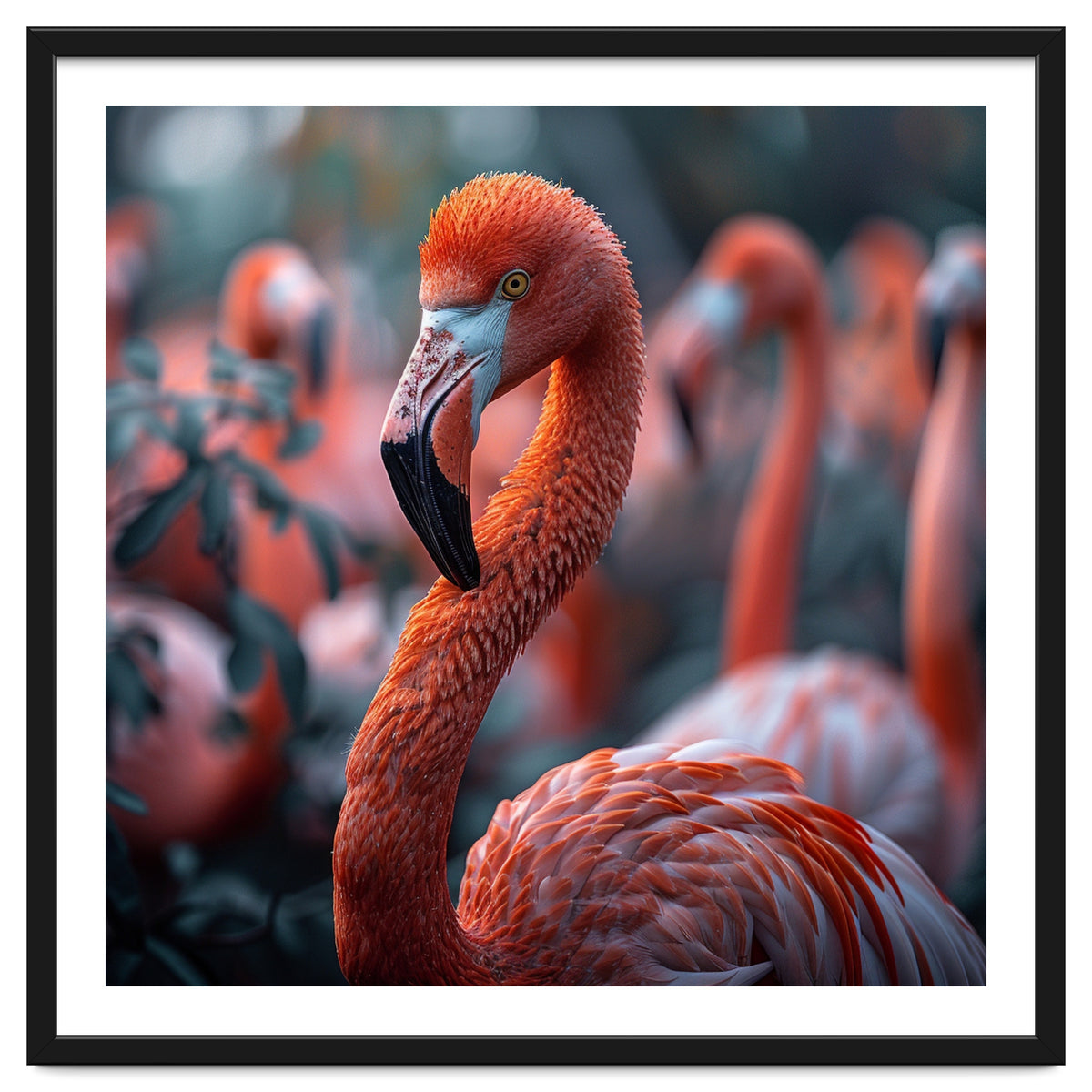 Beautiful Close Up Of A Pink Flamingo Bird