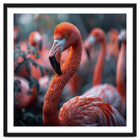 Beautiful Close Up Of A Pink Flamingo Bird
