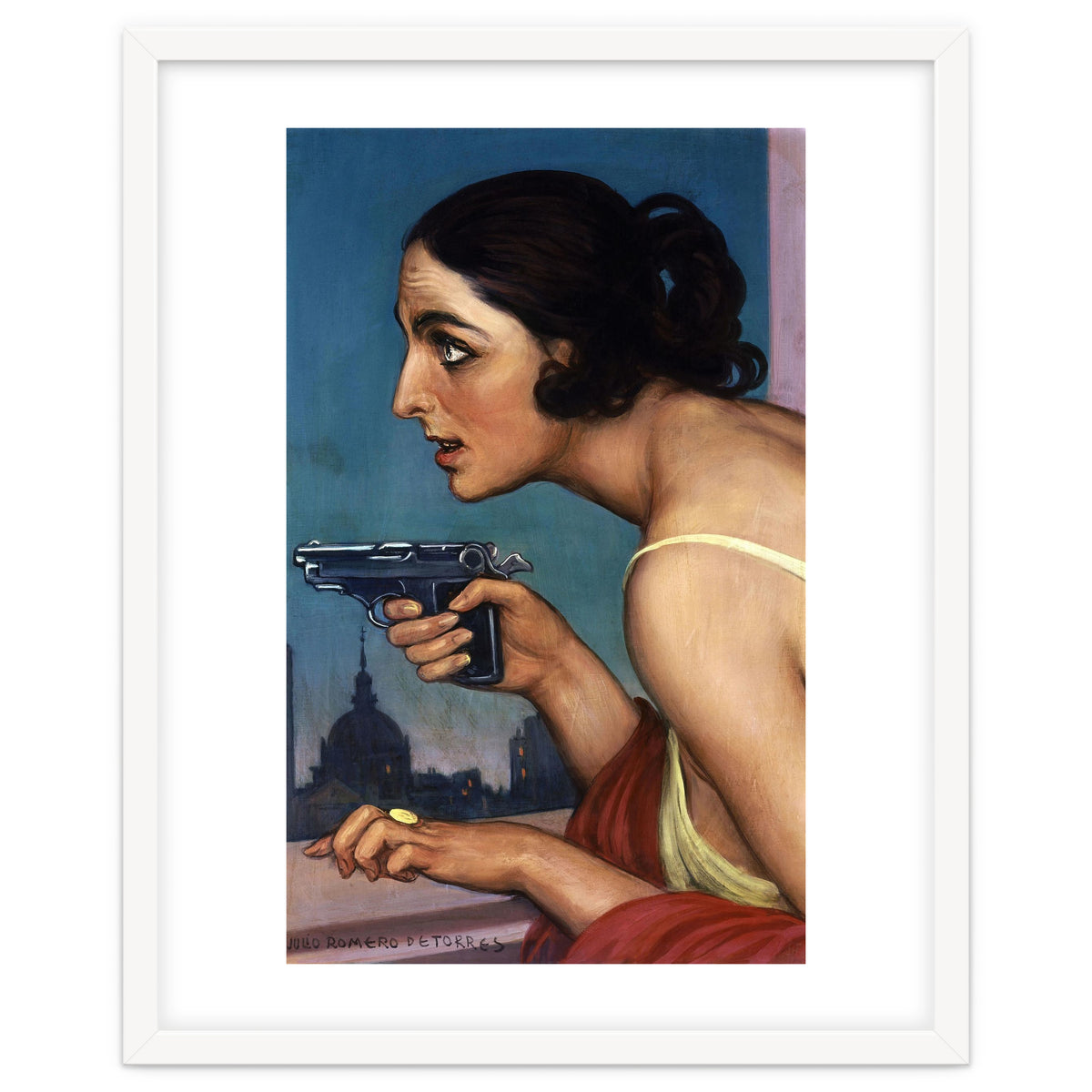 THE WOMAN OF THE GUN 1925-POSTER FOR THE SPANISH UNION OF EXPLOSIVES.