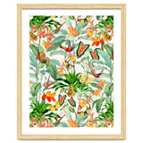 Birds And Butterflies In Tropical Jungle thumbnail
