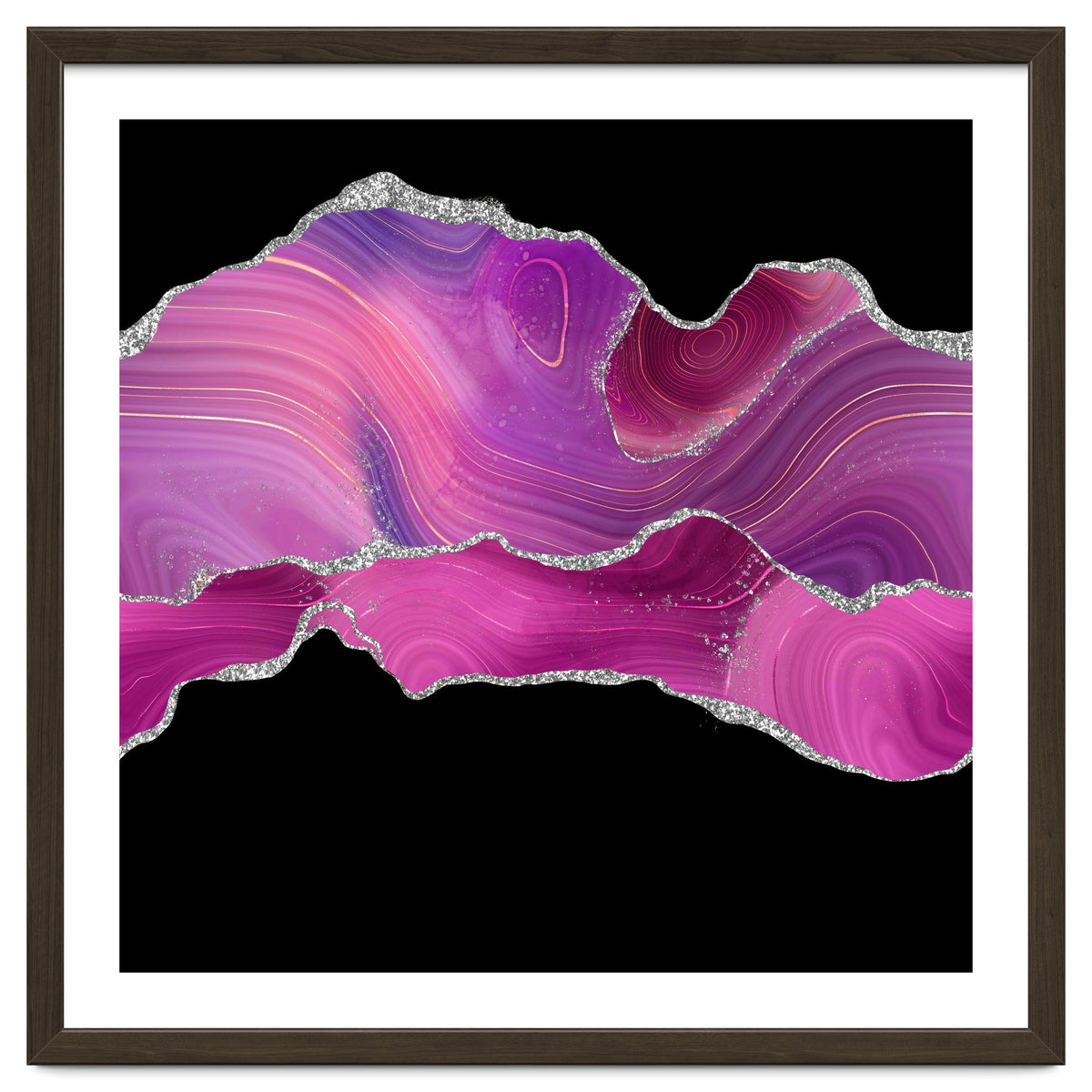 Magenta & Silver Agate Texture 04