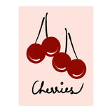 Cherries modern simple minimalistic red cute Fruit wall art (Print Only) thumbnail