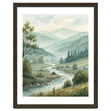Serene River Valley in Soft Watercolor thumbnail