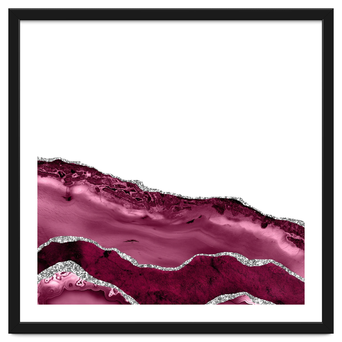 Burgundy & Silver Agate Texture 10