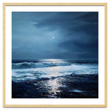Midnight Seascape with Moonlight Reflecting thumbnail