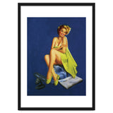 Sexy Pinup Posing With Green Towel thumbnail