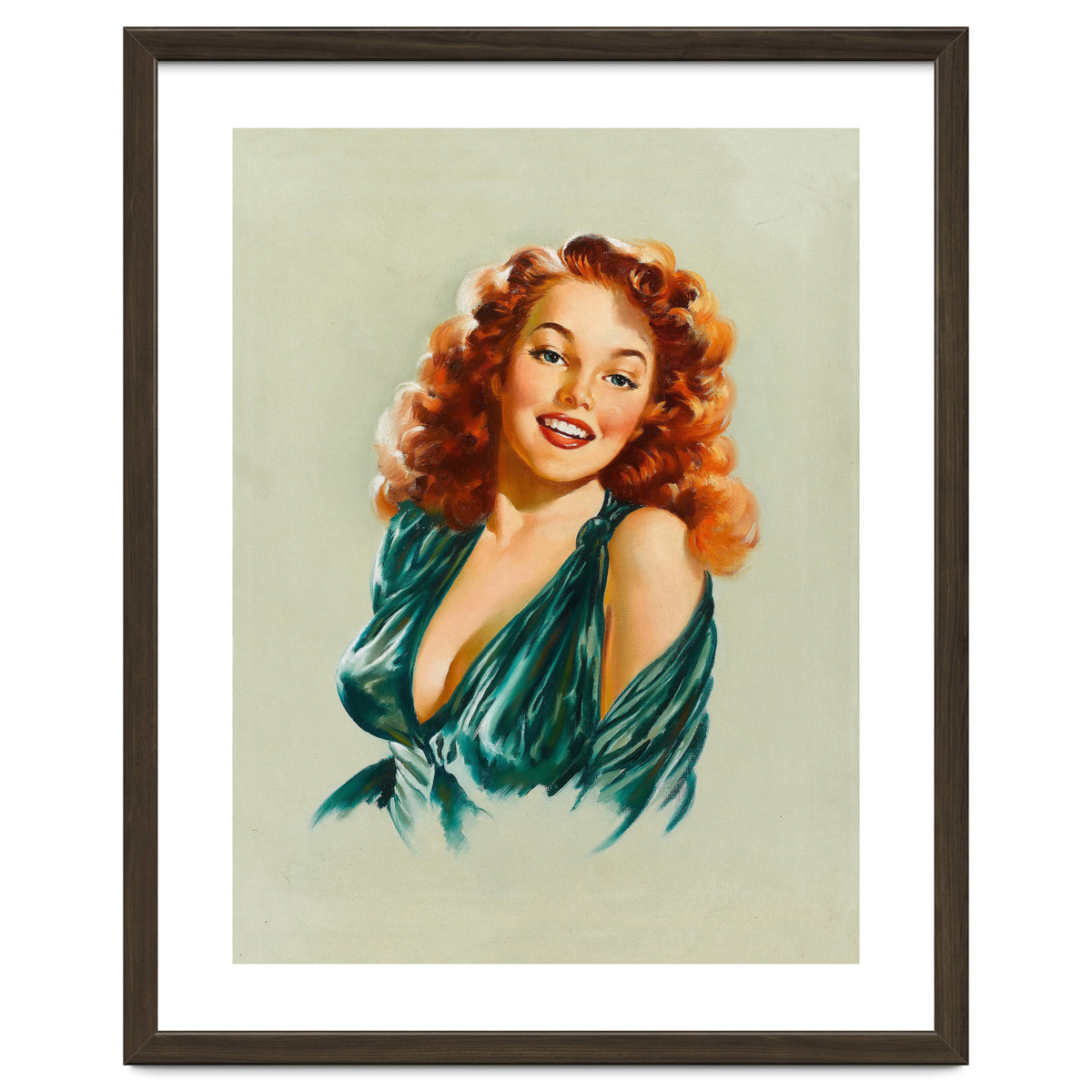 Portrait Of A Redhead Pinup Woman
