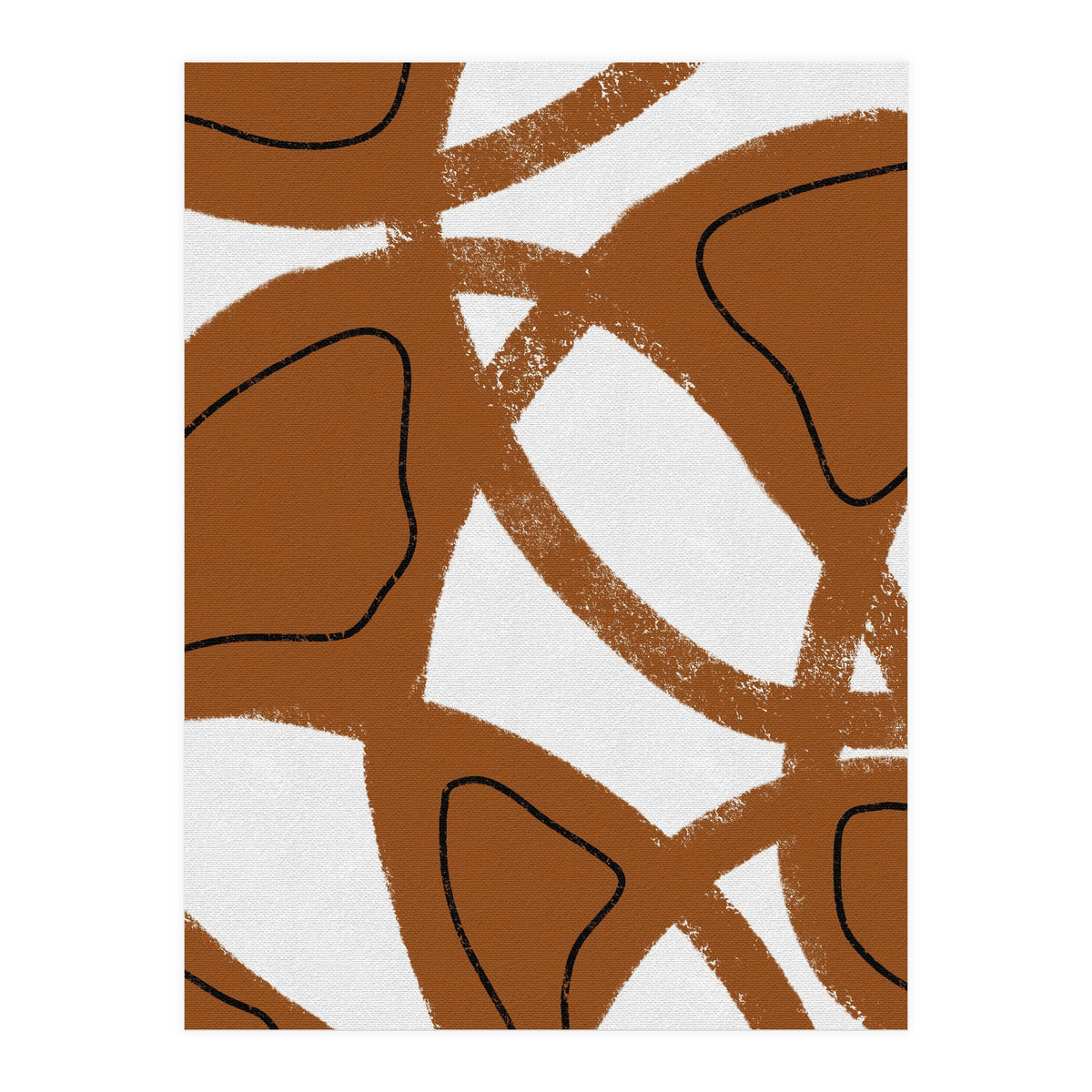 Abstract Brown and Black Lines (Print Only)