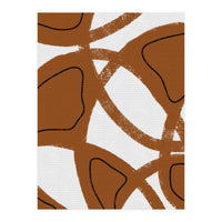 Abstract Brown and Black Lines (Print Only)