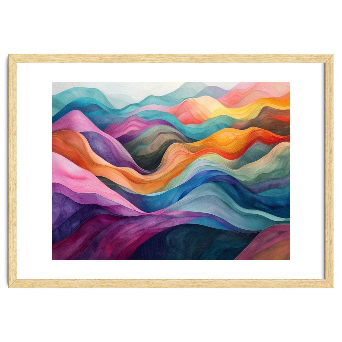 Colorful Abstract Wavy Landscape