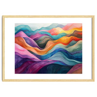 Colorful Abstract Wavy Landscape