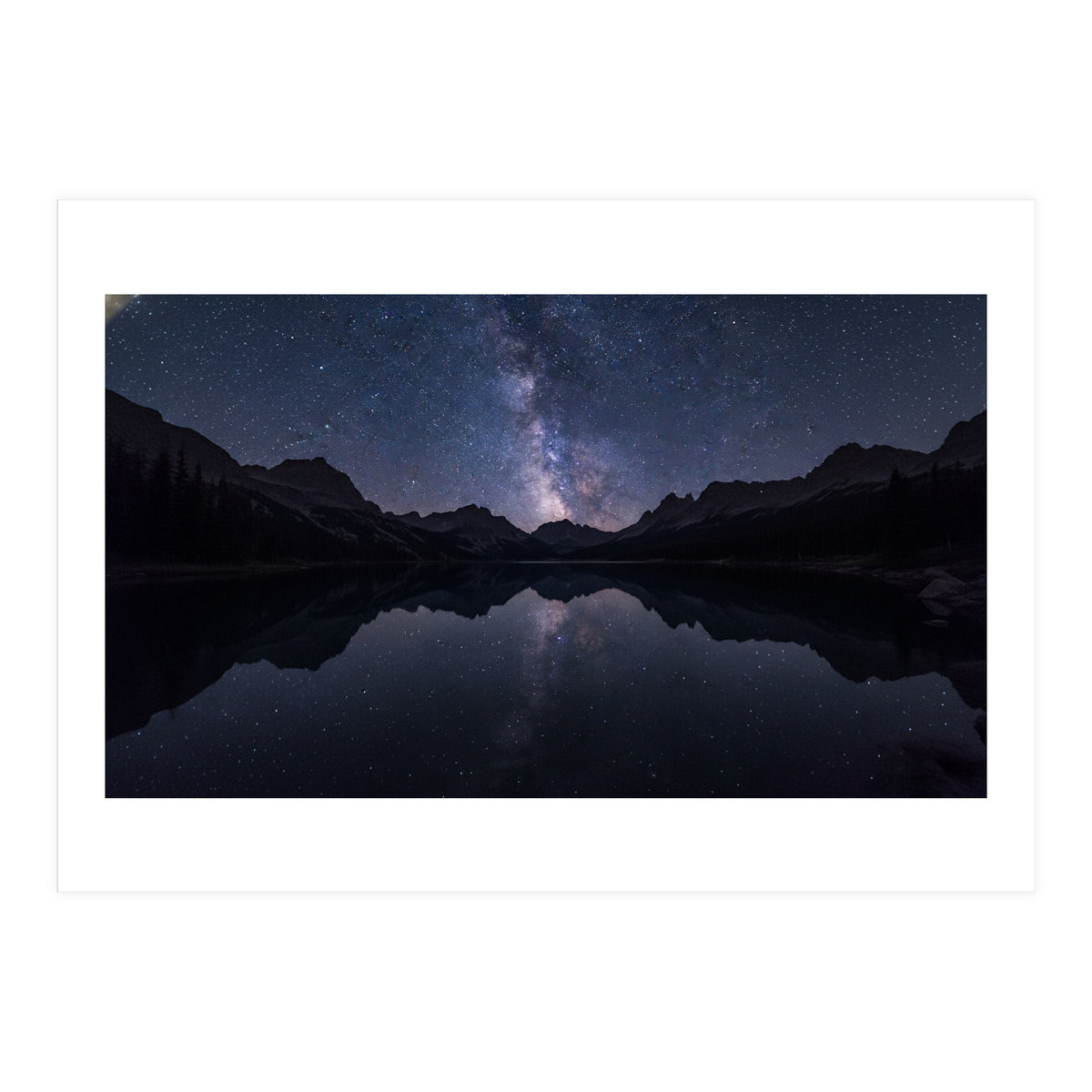 Starlit Reflection: Milky Way Over Mountain Lake (Print Only)