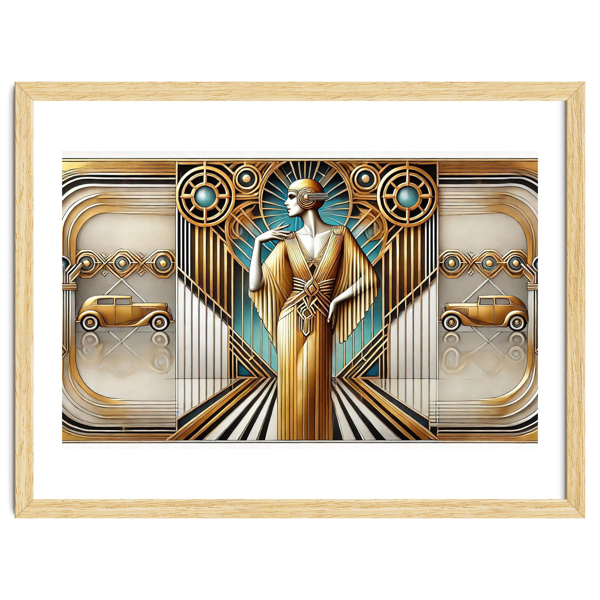Gatsby Woman Art Deco Scene