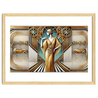 Gatsby Woman Art Deco Scene