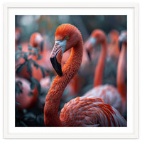 Beautiful Close Up Of A Pink Flamingo Bird