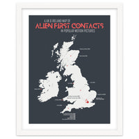 UK & Ireland Map of Alien First Contacts in Movies