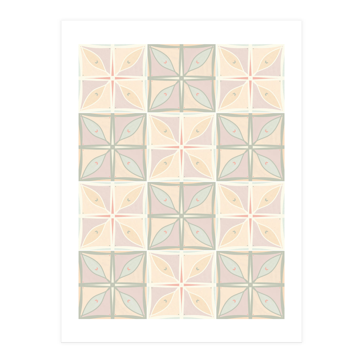 Old Style Pastels Kitchen Tiles (Print Only)