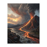 Dramatic Volcanic Eruption Landscape Art (Print Only) thumbnail