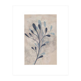 Leaf Beige and Blue Art Print (Print Only) thumbnail