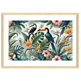 Tropical Toucans in Lush Jungle Foliage thumbnail