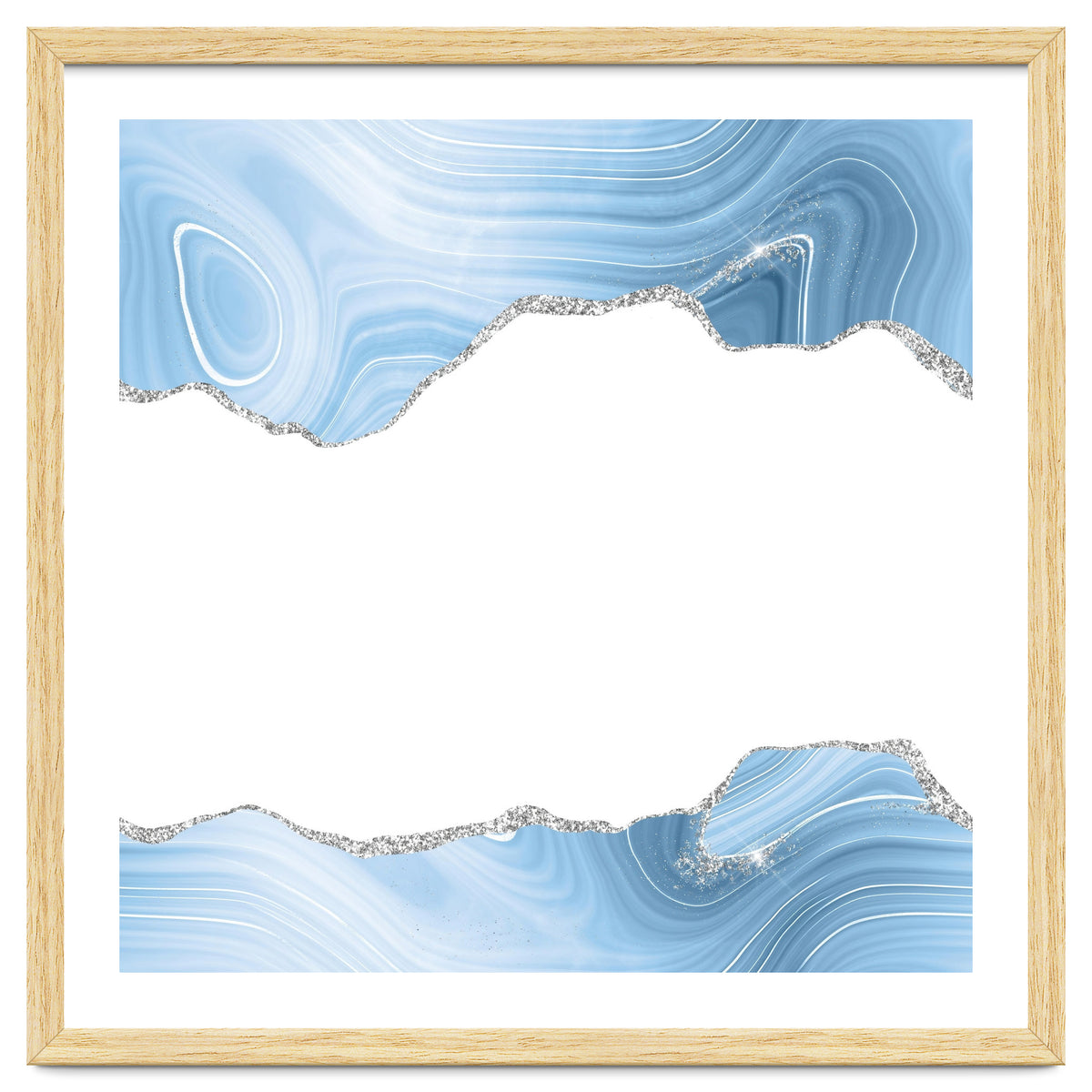 Blue & Silver Agate Glitter Texture 08