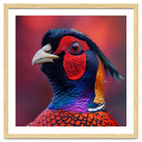 Close Up Pheasant Bird Head Detailed Feathers thumbnail