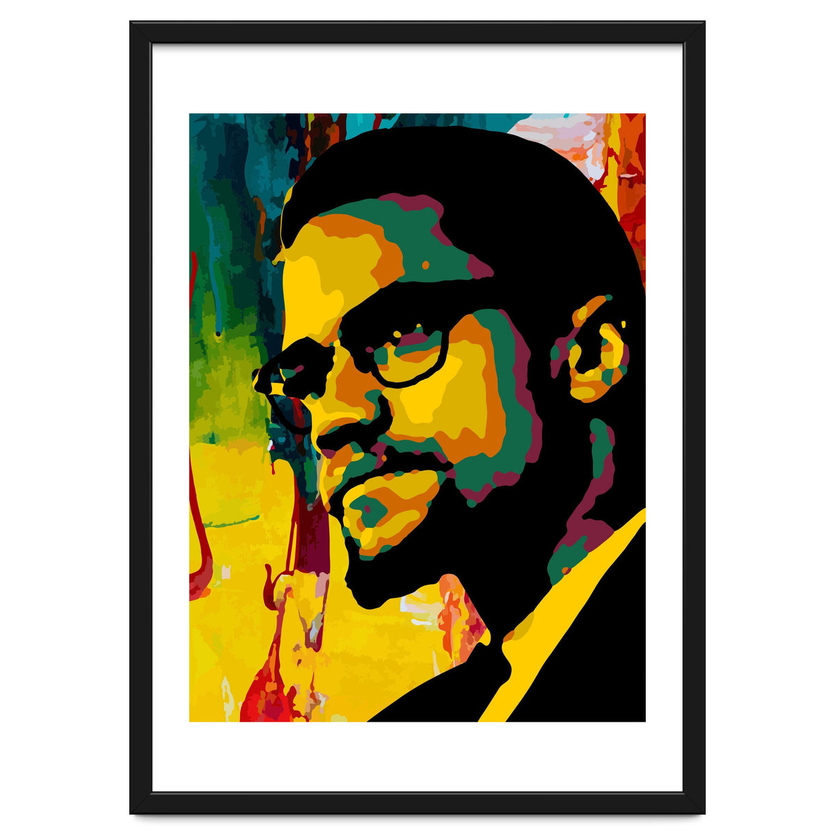Malcolm X Colorful Abstract Art