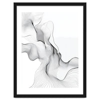 Abstract Black And White Flowing Lines