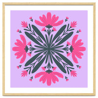 Magenta mandala flowers