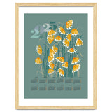 calendar 2025  linocut meadow green thumbnail