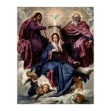 'The Coronation of the Virgin', ca. 1635, Spanish School, Oil on canvas, 176 cm x 124 cm, P01168. (Print Only) thumbnail