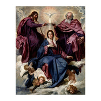 'The Coronation of the Virgin', ca. 1635, Spanish School, Oil on canvas, 176 cm x 124 cm, P01168. (Print Only)