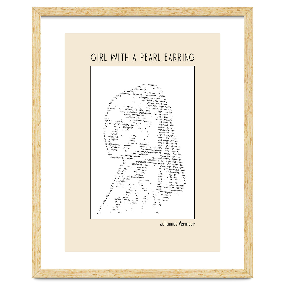 Girl With A Pearl Earring Johannes Vermeer Ascii Art