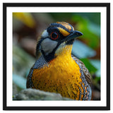 Close-up of a Yellow Bird featuring a Striking Red eye thumbnail