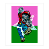 Mario Bross Typo Style Cartoon Pop Art (Print Only) thumbnail