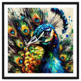 Vibrant Peacock Portrait thumbnail