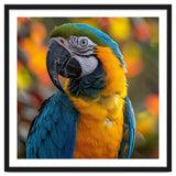 Blue And Gold Macaw Parrot Close Up Portrait thumbnail