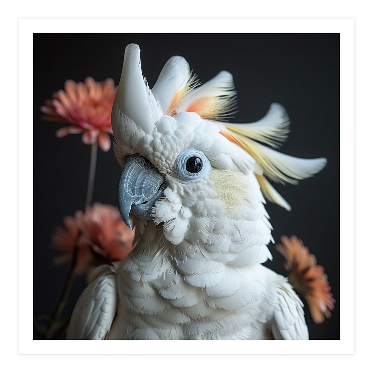 Beautiful Cockatoo Parrot With Yellow Crest (Print Only)
