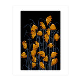 Linocut flower meadow black (Print Only) thumbnail