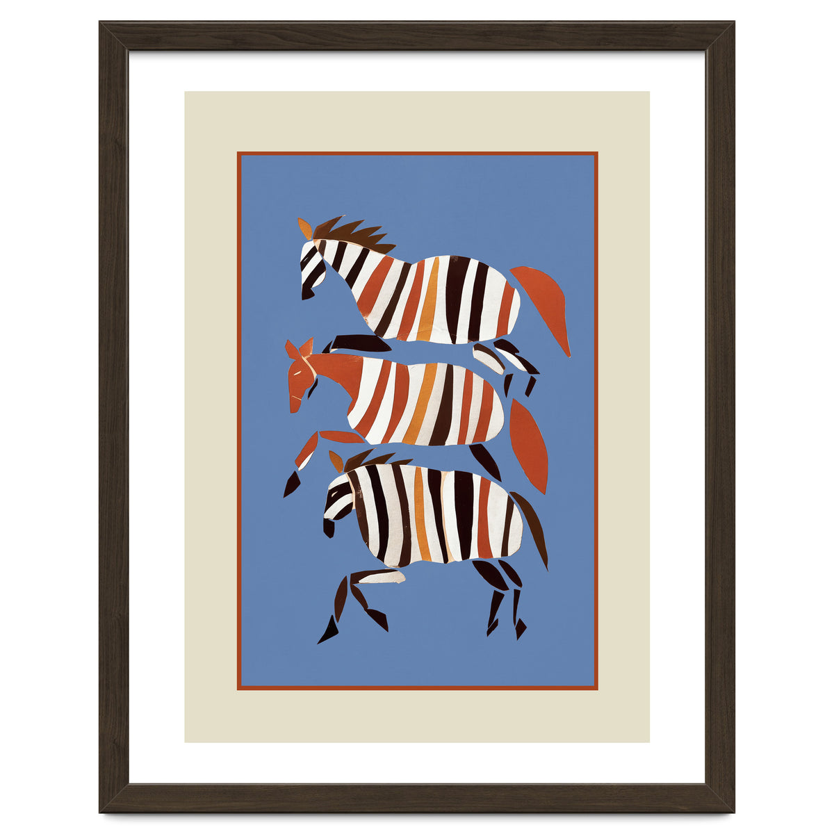 Striped Running Horses